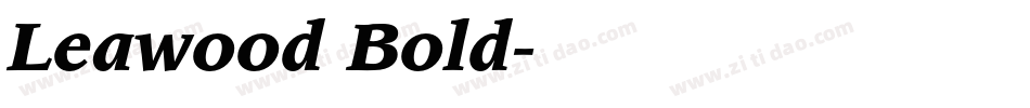 Leawood Bold字体转换